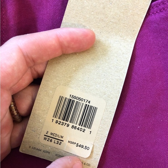 Levis purple/fuchsia high rise 505 straight pants - Picture 7 of 9